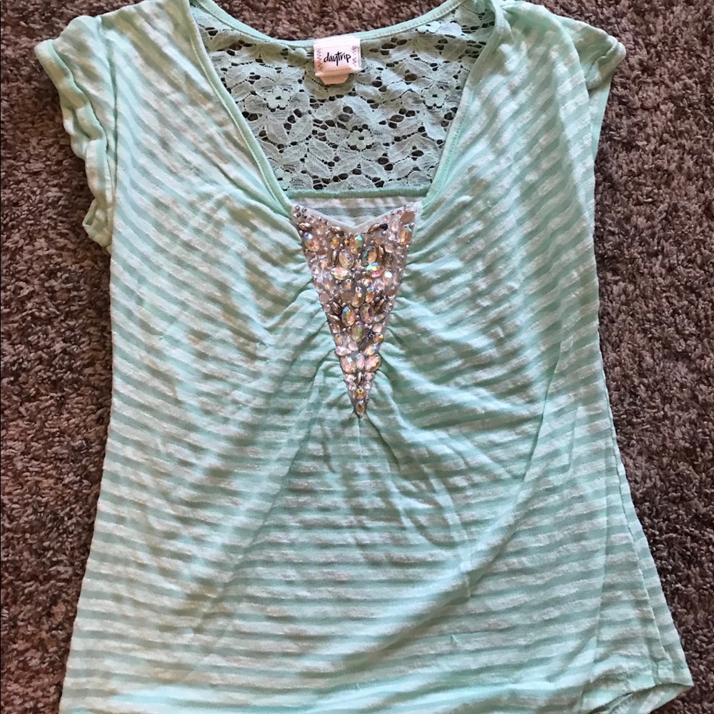 Daytrip blue with diamonds T-shirt